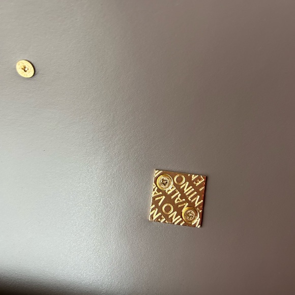 Valentino V Leather Satchel Handbag Purse Beige/Taupe Gaelle by Mario Valentino - Picture 9 of 11